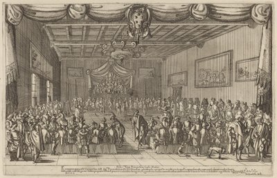Het banket van de Piacevoli, 1627 door Stefano della Bella