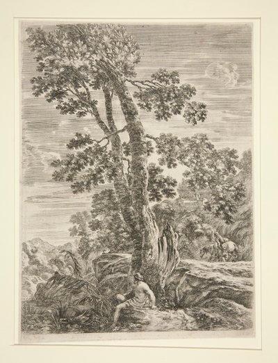 De visser, uit de serie Vier grote landschappen door Stefano della Bella