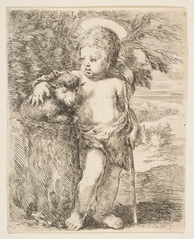 De Heilige Johannes de Doper met zijn Lam, ca. 1649 door Stefano della Bella