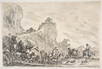 De reis van Jakob in Egypte, ca. 1647 door Stefano della Bella