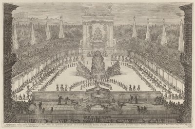 De prins van Toscane, zijn paardentroepen en rijtuigen rond de berg Atlas door Stefano della Bella