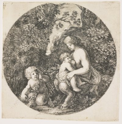 De vrouw van de sater, 1656 door Stefano della Bella