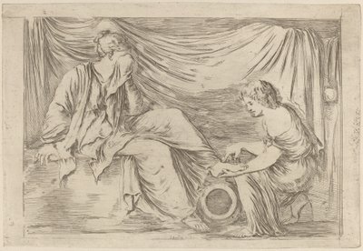 De Toilette van een Bruid door Stefano della Bella