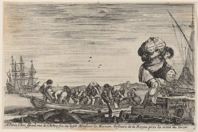 Titelpagina voor "Gezichten van de Havens van de Zee" door Stefano della Bella