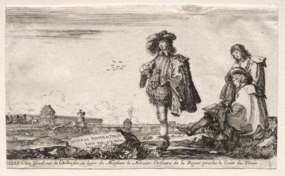 Verschillende figuren en landschappen door Stefano della Bella