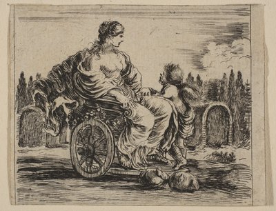 Venus, uit Spel van Mythologie Jeu de la Mythologie, 1644 door Stefano della Bella