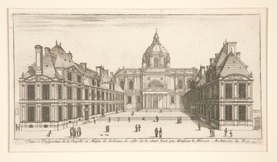 Veue et Perspective de la Chapelle et Maison de Sorbonne door Stefano della Bella