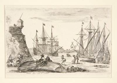 Uitzicht op een Hoek van Calais (Vue d) door Stefano della Bella