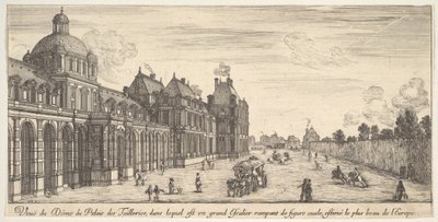 Uitzicht op de koepel van het Paleis van de Tuilleries, uit Diverse uitzichten van opmerkelijke plaatsen door Stefano della Bella