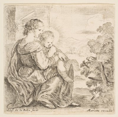 Maagd en Christus Kind, 1641 door Stefano della Bella