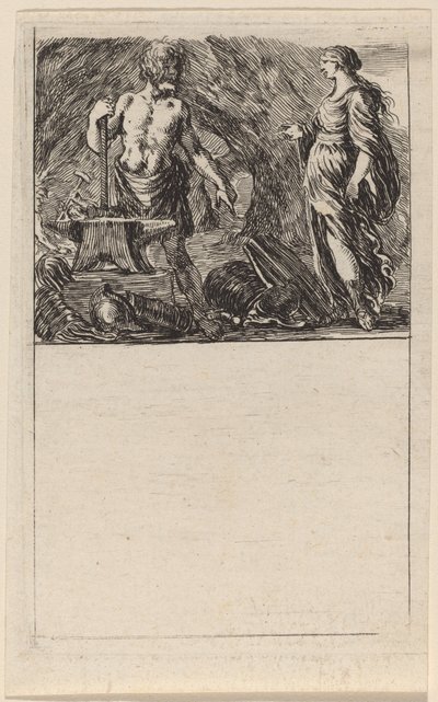 Vulcanus en Thetis, 1644 door Stefano della Bella