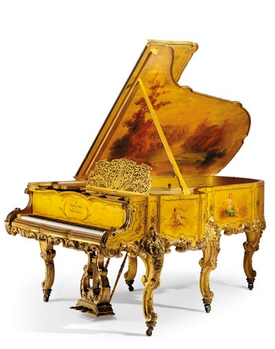 Een Fijn Verguld Houten en Vernis Martin Vleugel, ca. 1898 door Steinway and Sons