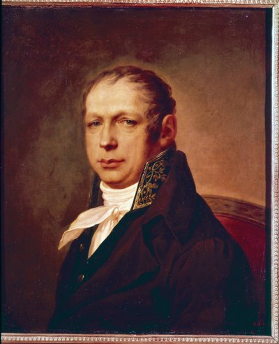 Portret van architect Adrian D. Zakharov door Stepan Semenovich Shchukin