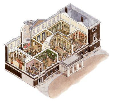 Devonshire House, Piccadilly, Londen, ca. 1860-1910 door Stephen Conlin