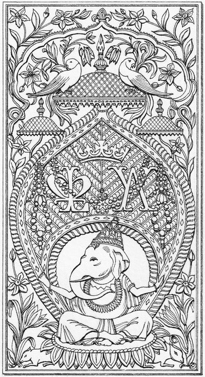 Indisch Paneel, Bagshot Park, Surrey, ca. 1880-2023 (getekend 1997) door Stephen Conlin