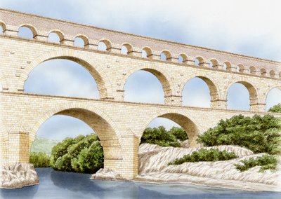 Pont de Gard Vandaag, Frankrijk, c.1900-2023 door Stephen Conlin