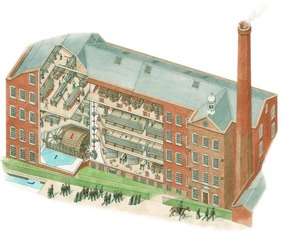 Quarry Bank Mill, Styal, Cheshire door Stephen Conlin