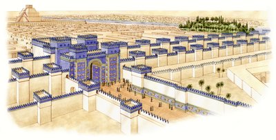 De Ishtarpoort, Babylon, c.-560--10 door Stephen Conlin