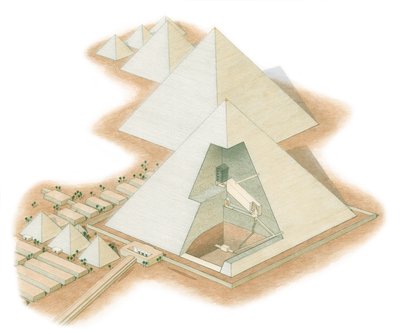 De piramides van Gizeh, Egypte, ca. 2560 v.Chr.-2200 v.Chr. door Stephen Conlin
