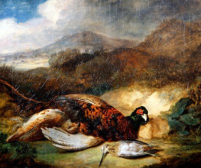 Fazant en Houtsnip in een Landelijk Landschap door Stephen Elmer