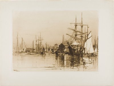 De binnenhaven, Gloucester door Stephen Parrish
