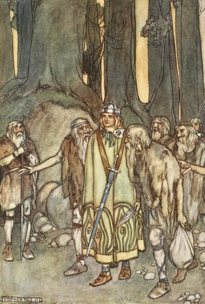 En die nacht was er feest en vreugde in de eenzame hut, illustratie uit 