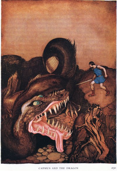 Cadmus en de draak door Stephen Reid