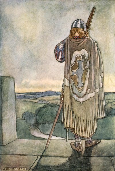 Finn hoorde in de verte de eerste tonen van de feeënharp, circa 1910 door Stephen Reid
