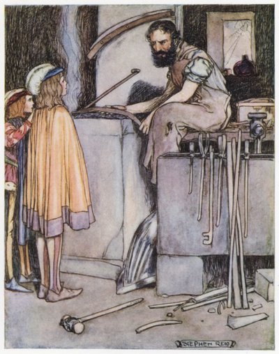 Illustratie voor Siegfried de Drakendoder door Stephen Reid