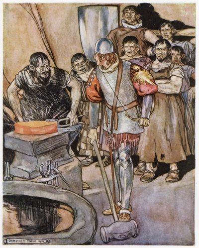 Illustratie voor Siegfried de Drakendoder door Stephen Reid