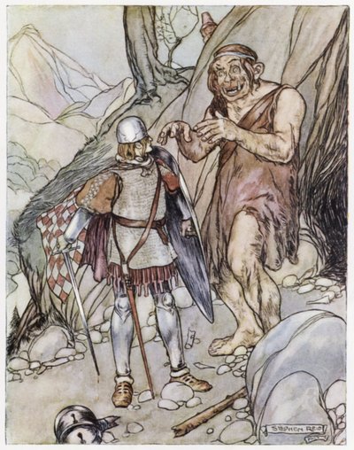Illustratie voor Siegfried de Drakendoder door Stephen Reid