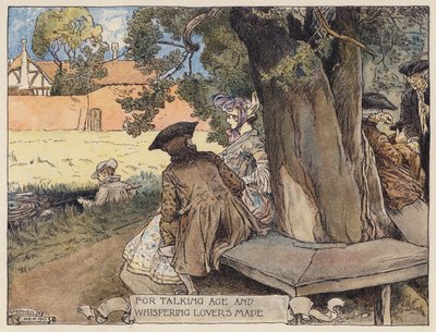 Illustratie voor The Deserted Village door Oliver Goldsmith door Stephen Reid