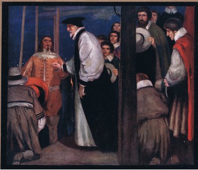 Laud stapt in de schuit bij Lambeth om naar de Tower te gaan door Stephen Reid