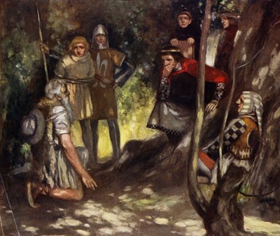 Sint Louis van Frankrijk in het bos van Vincennes door Stephen Reid