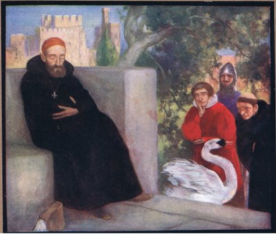 Sint-Hugh van Lincoln en de zwaan door Stephen Reid