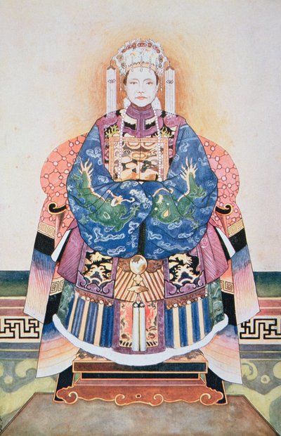 Tzu-Hsi, naar een Chinese tekening door Stephen Reid