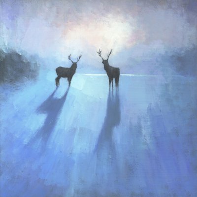 Majestueuze winterherten door Steve Mitchell