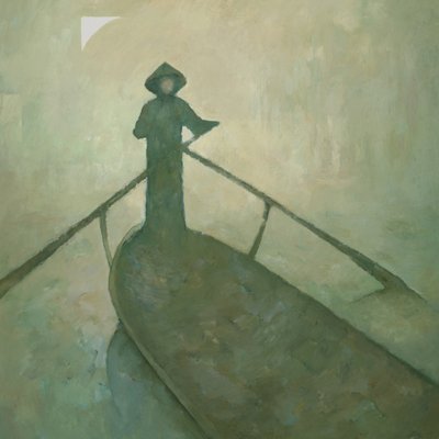 Tochtje met de boot in de mist door Steve Mitchell