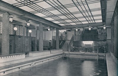 Het Zwembad aan Boord van S.S. Empress of Britain door Stewart Bale Limited