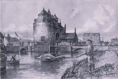 Een veilige haven in Brugge, uit De Geïllustreerde Geschiedenis van de Wereldoorlog 1914-1915 uitgegeven door Union Berlagsefellfchaft door Willy Stoewer 