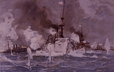 Spaans-Amerikaanse Oorlog 1898, Slag bij Santiago de Cuba door Willy Stoewer 