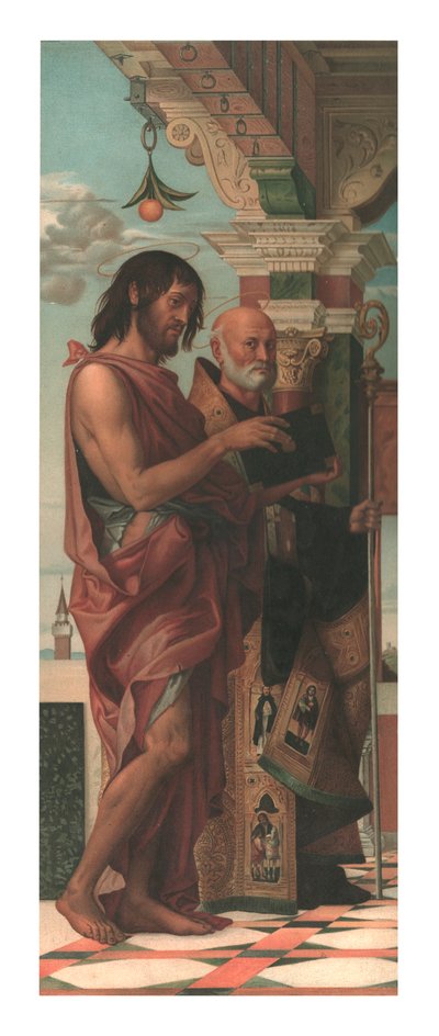 St. Johannes de Doper met St. Benedictus, 1874 door Storch and Kramer