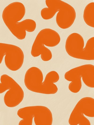 Abstracte oranje vormen door Studio Palette
