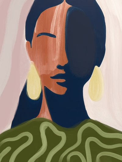 Serene abstracte vrouw door Studio Palette