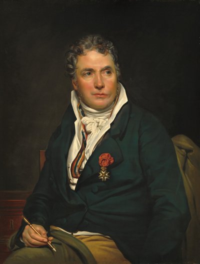 Jacques-Louis David, ca. 1813-1815 door Studio of Georges Rouget