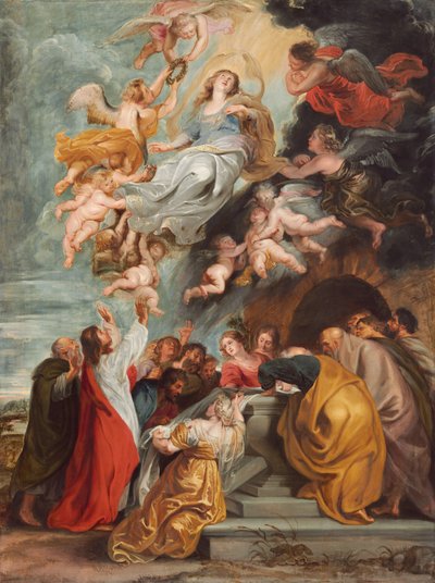 De Tenhemelopneming van de Maagd door Studio of Sir Peter Paul Rubens