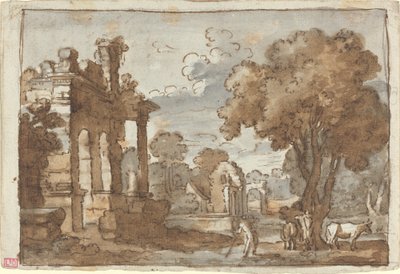 Landschap door Style of Claude Lorrain