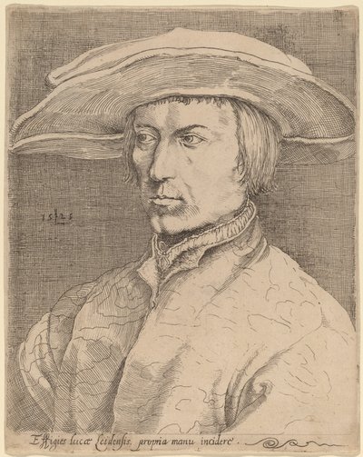 Zelfportret door Style of Lucas van Leyden after Albrecht Dürer