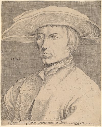 Zelfportret door Style of Lucas van Leyden after Albrecht Dürer