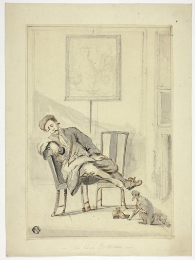 De vermoeide sporter door Style of William Hogarth